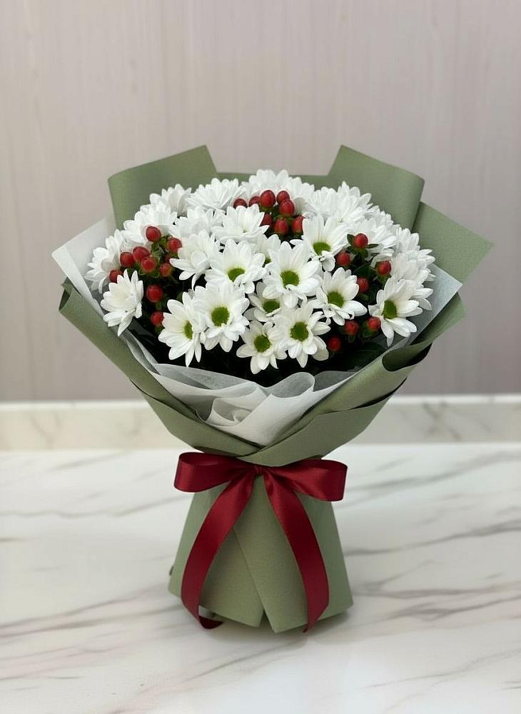 Букет цветов из: Хризантемы в Бургуне-Маджаре