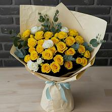 Букет цветов из:  Розы #REPLACE_PRED# Бургуне-Маджаре