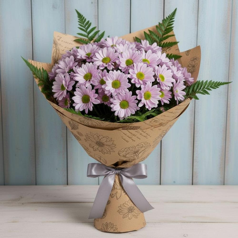 Букет цветов из: Хризантемы в Бургуне-Маджаре