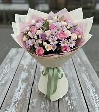 Букет цветов из:  Розы и Хризантемы в Бургуне-Маджаре