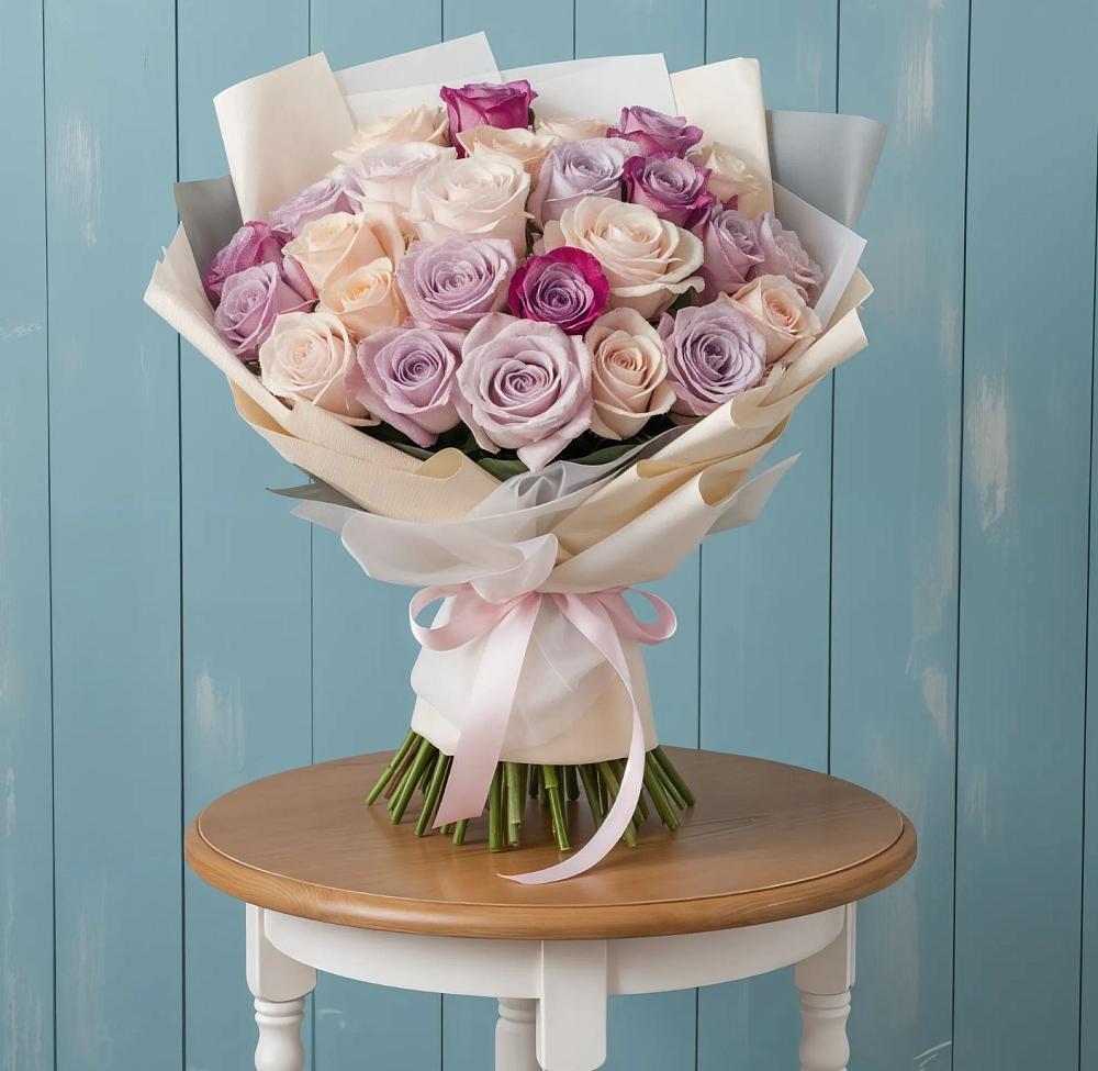 Букет цветов из: Розы в Бургуне-Маджаре