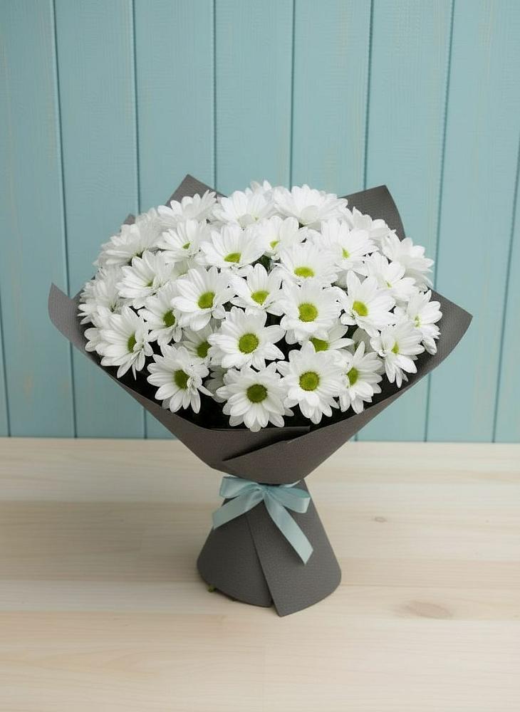 Букет цветов из: Хризантемы в Бургуне-Маджаре