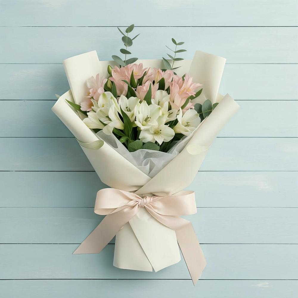 Букет цветов из: Альстромерии в Бургуне-Маджаре