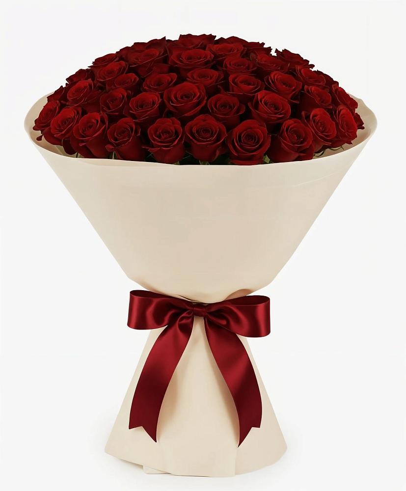 Букет 101 Бордовая роза Блэк Бакарра в Бургуне-Маджаре