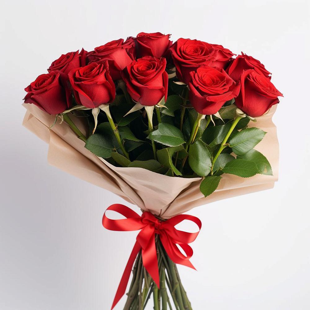 Букет 11 Красных роз Эдлесс Лав в Бургуне-Маджаре