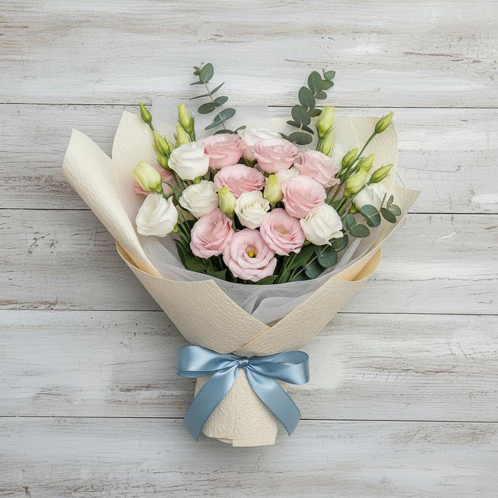 Букет цветов из: Лизиантусы в Бургуне-Маджаре